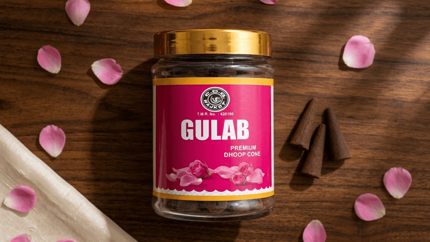 Gulab Dhoop Cone Jar 