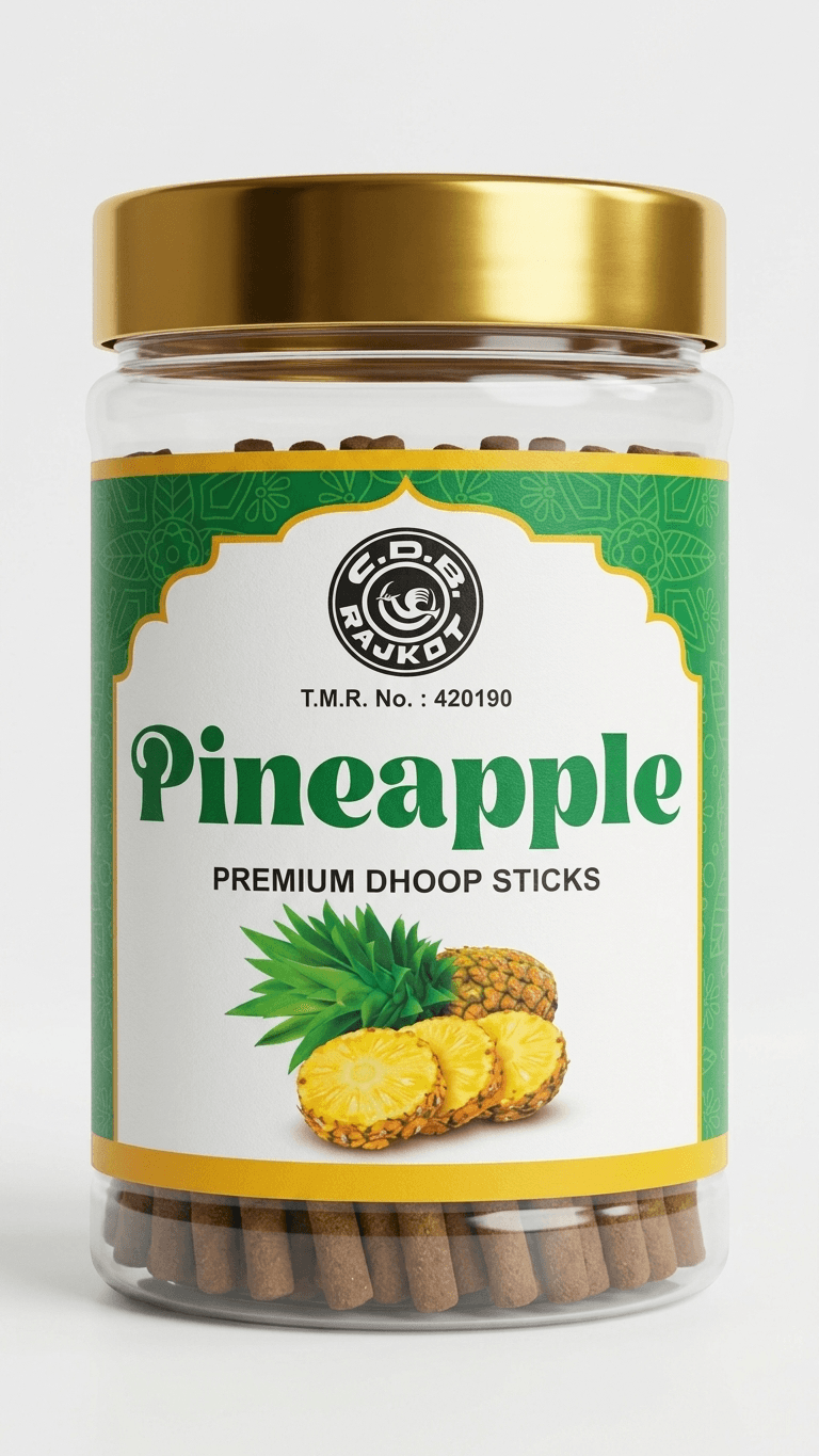 Pineapple Dhoop Stick Jar 