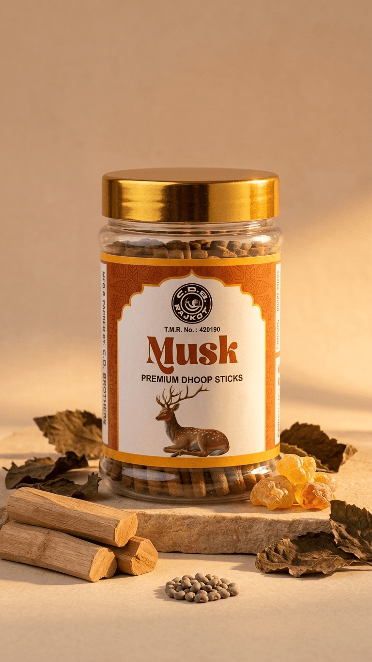 Musk Dhoop Stick Jar